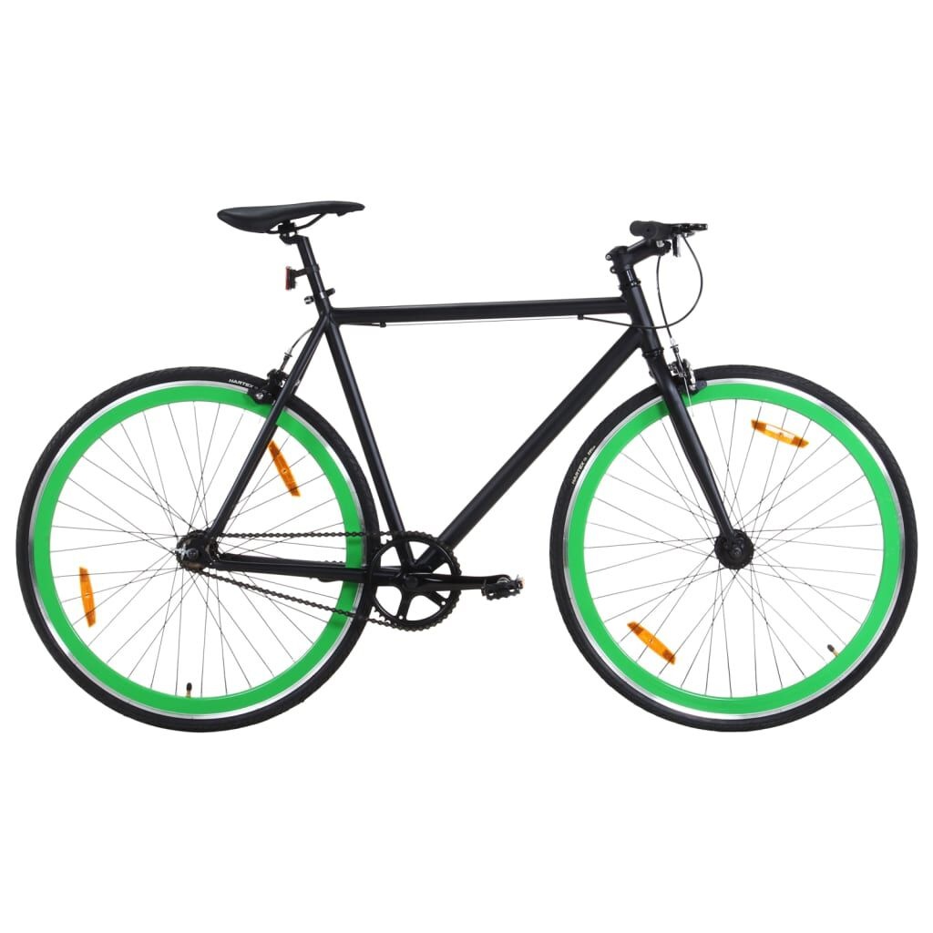 Fiets met Vaste Versnelling 700c Zwart/Groen - 45% Korting!