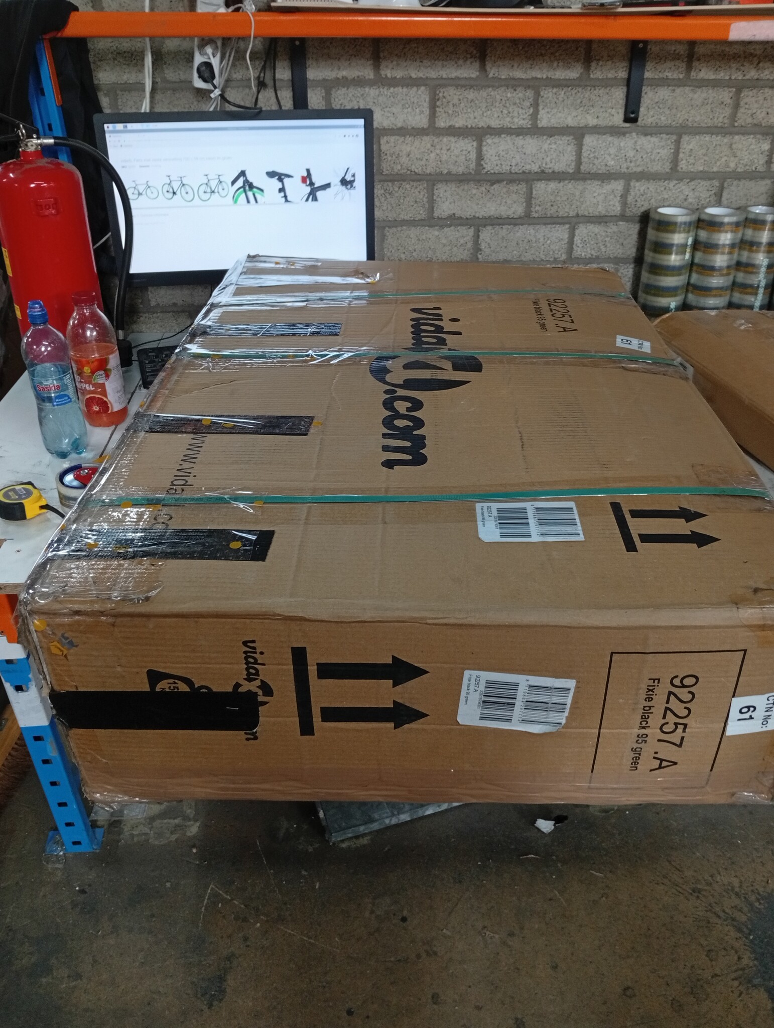 Fiets met Vaste Versnelling 700c Zwart/Groen - 45% Korting!