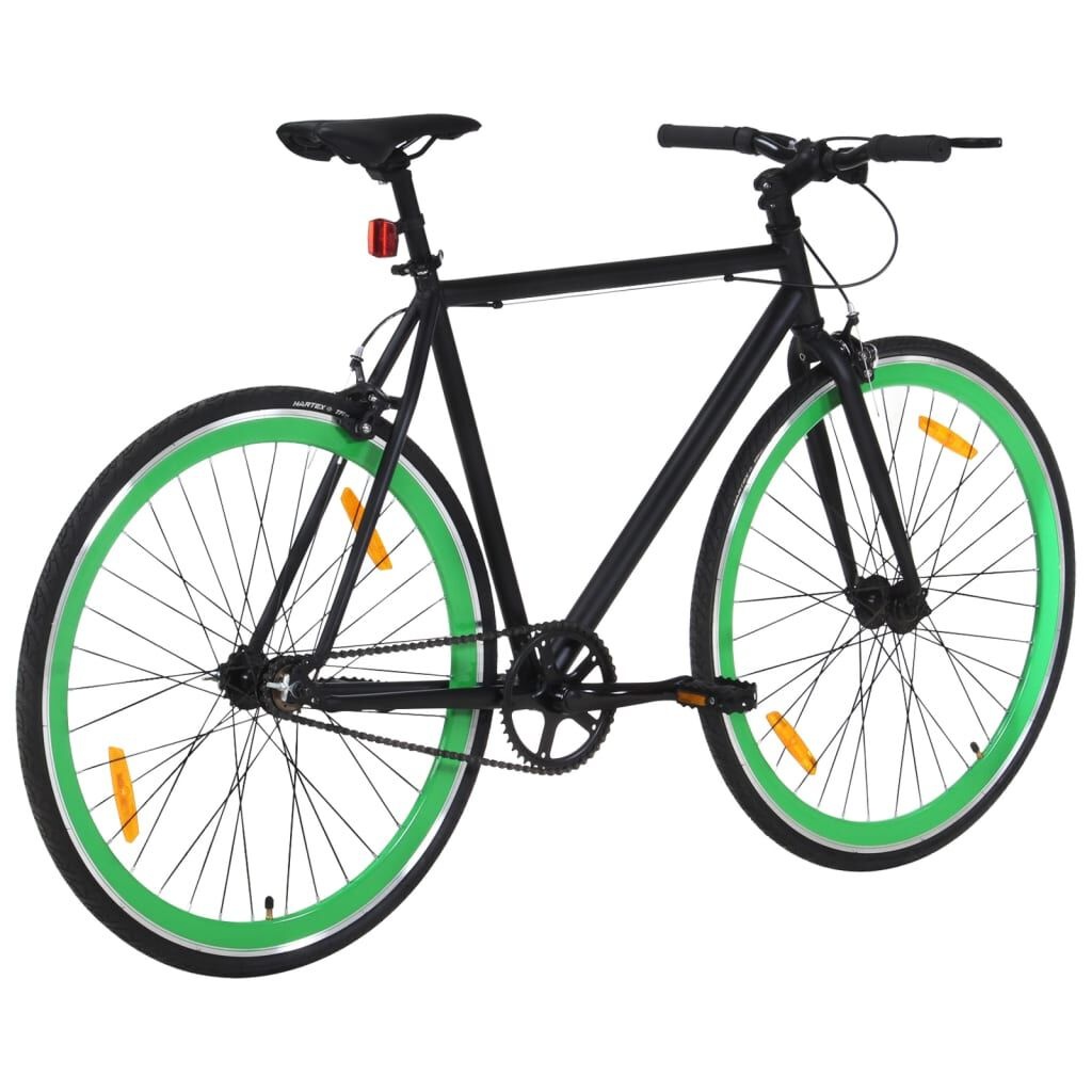 Fiets met Vaste Versnelling 700c Zwart/Groen - 45% Korting!