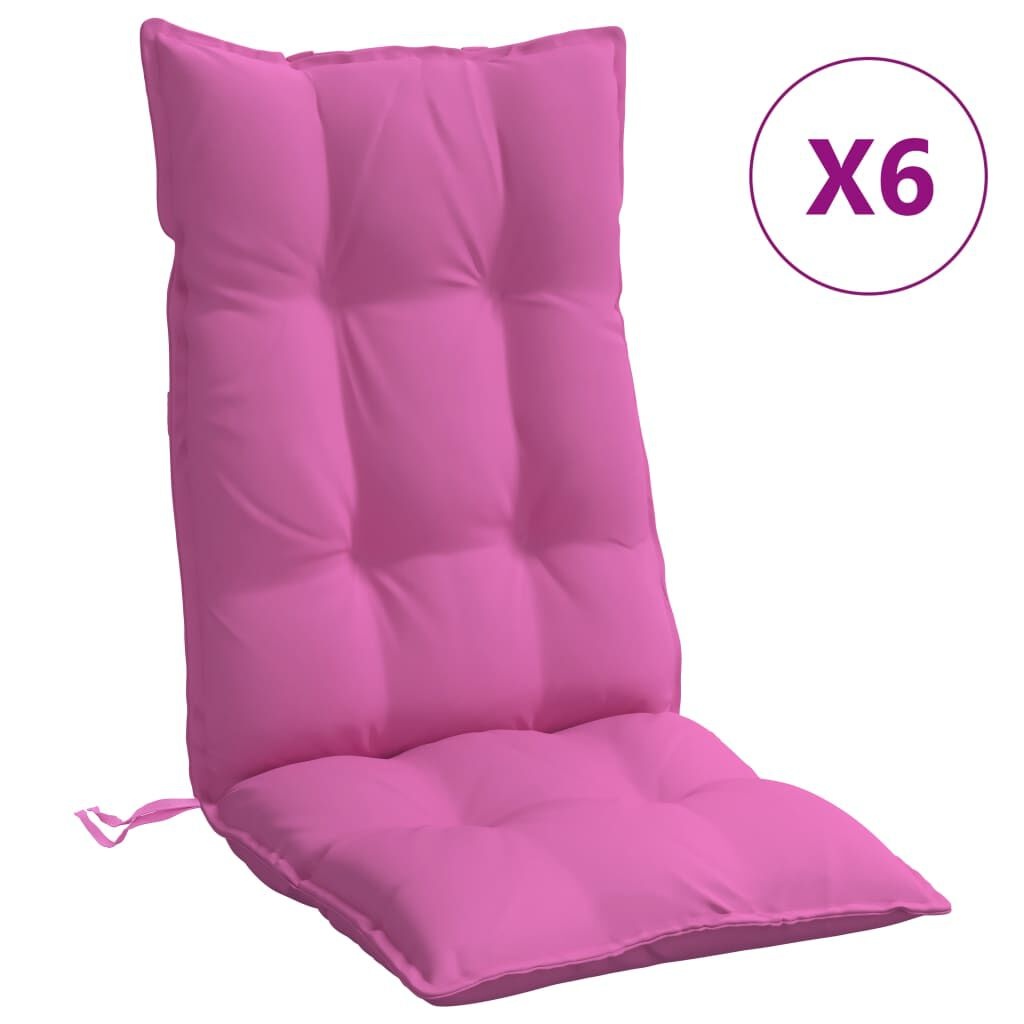 vidaXL Stoelkussens Hoge Rug Roze (2 st) - 60% Korting!