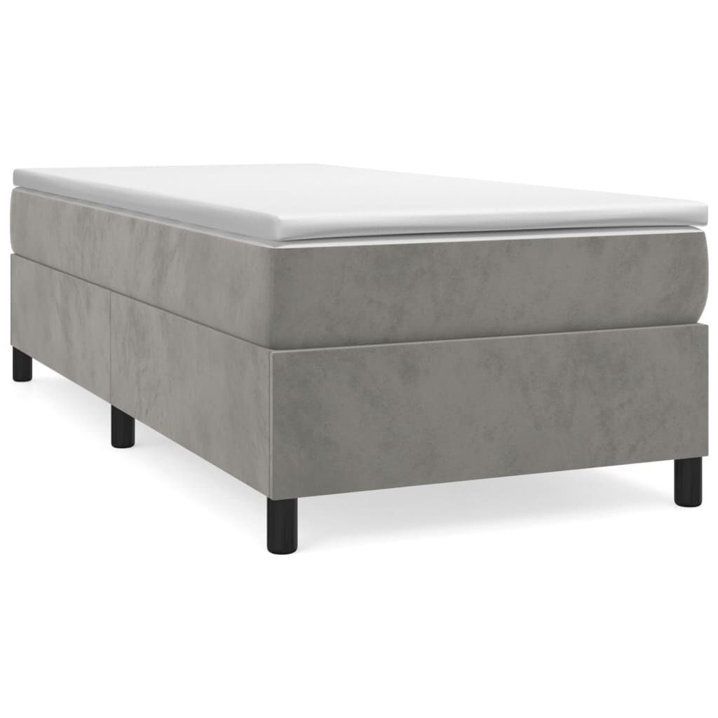 Lichtgrijs Fluwelen Bedframe 90x190cm - 35% Korting!