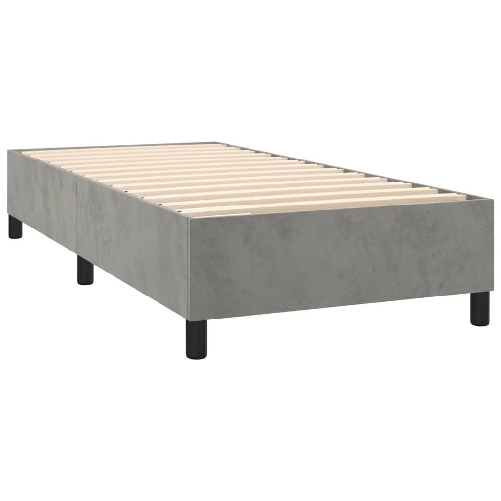 Lichtgrijs Fluwelen Bedframe 90x190cm - 35% Korting!