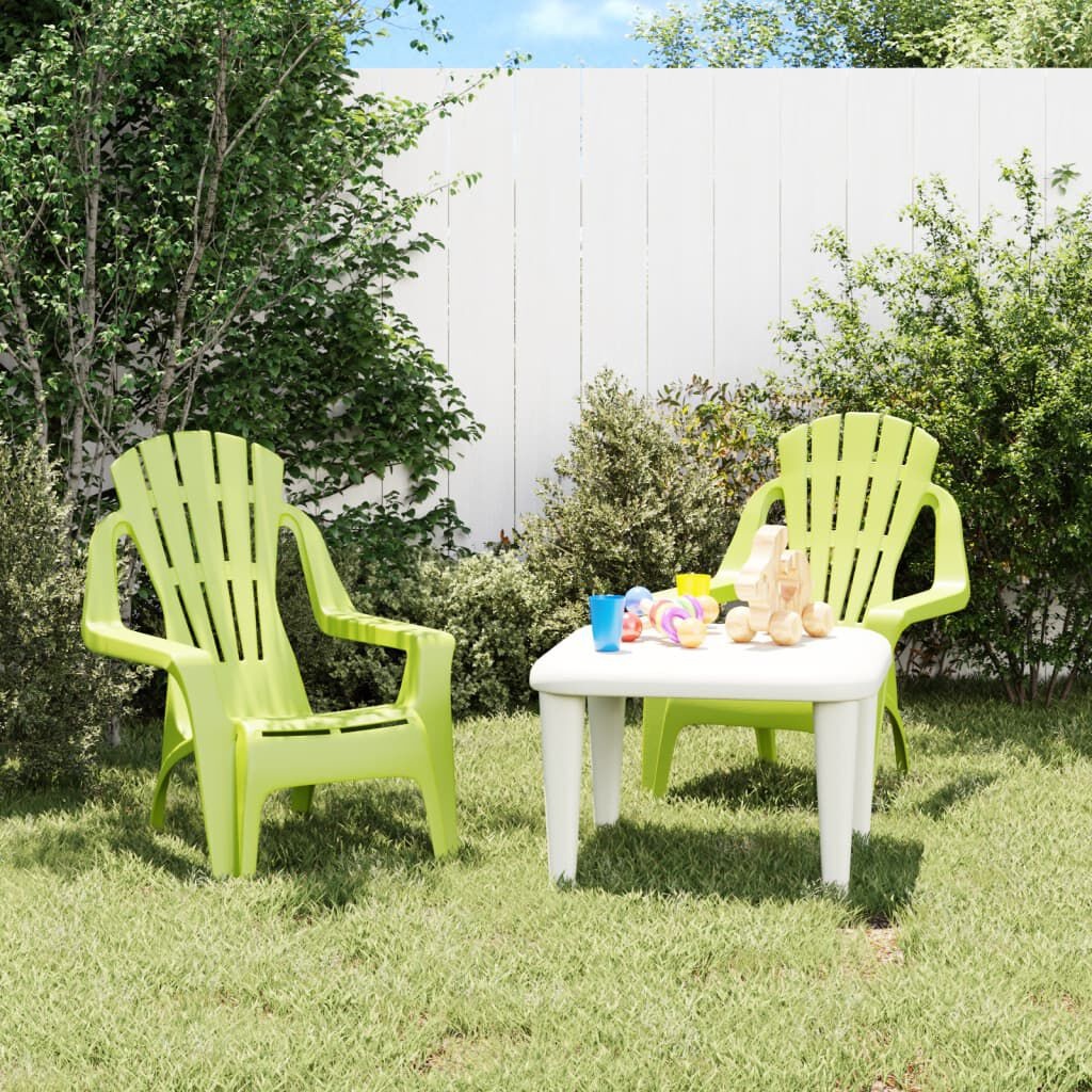 vidaXL Kindertuinstoelen (2 st) Groen -45%! Hout-look