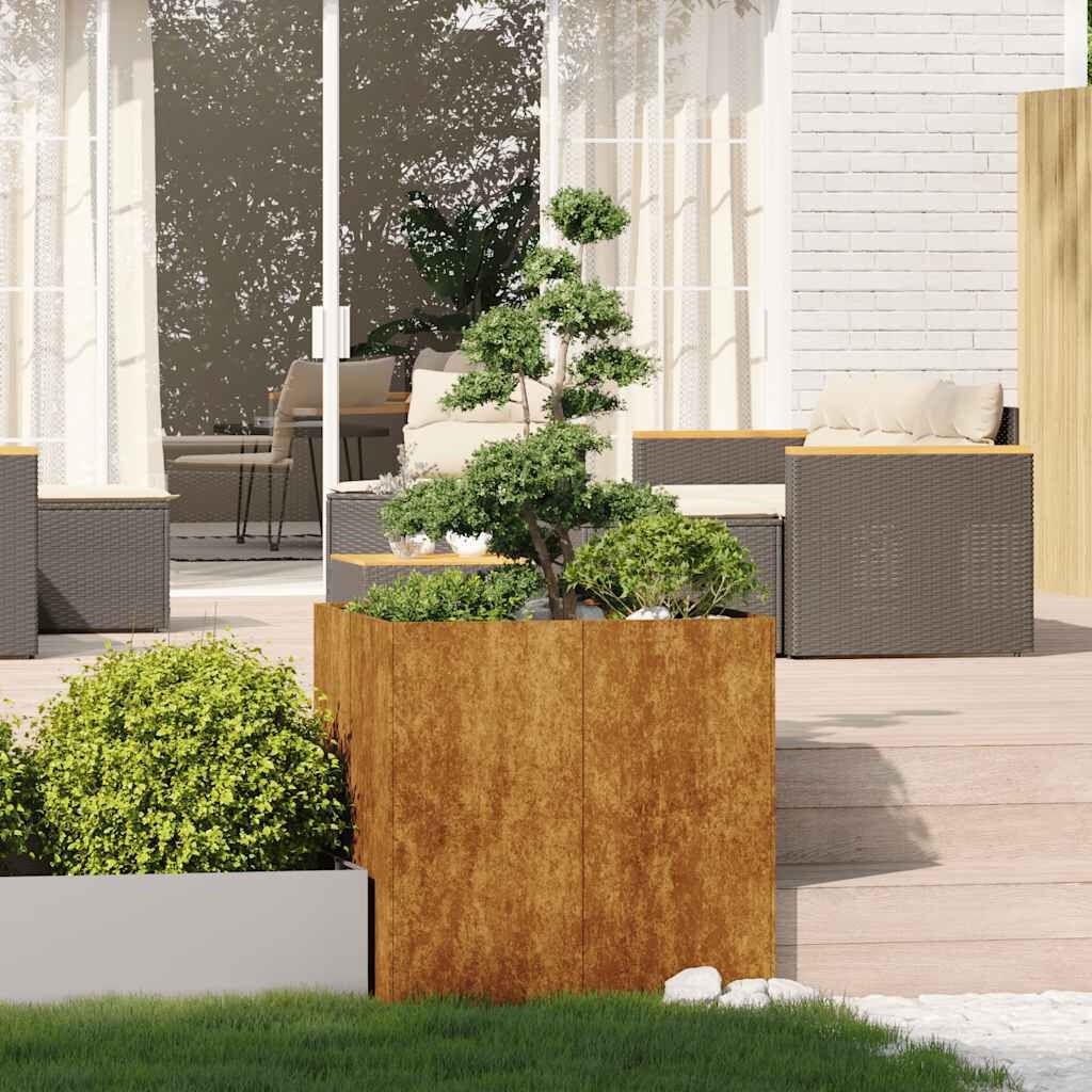 vidaXL Plantenbak Roest 80x80x80cm - Weerbestendig - 35% Korting!