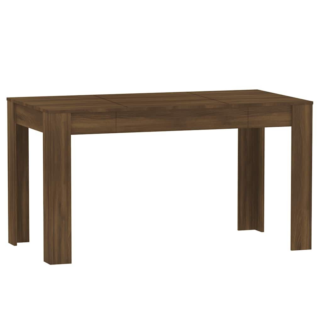 vidaXL Eettafel Bruin Eiken 140cm - 60% Korting!