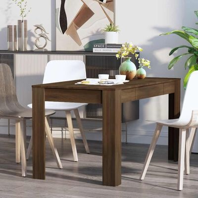 vidaXL Eettafel Bruin Eiken 140cm - 60% Korting!