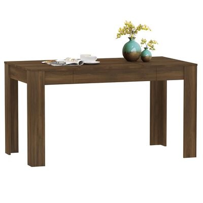 vidaXL Eettafel Bruin Eiken 140cm - 60% Korting!