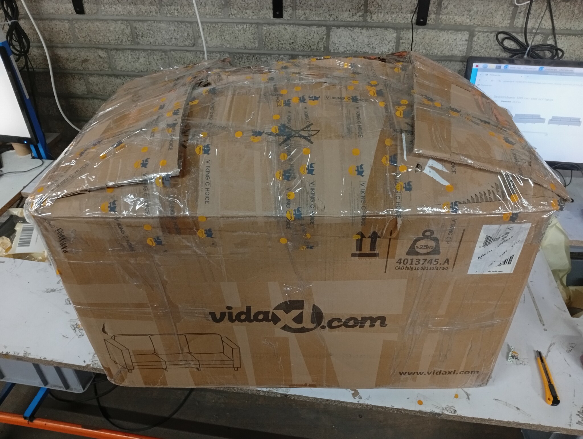 vidaXL Driezitsbank Lichtgrijs - 45% Korting!