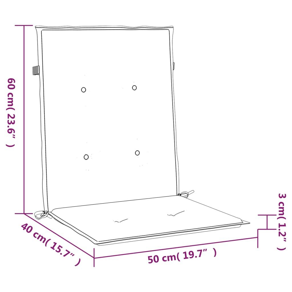 vidaXL Tuinstoelkussens (3 stuks) - 60% Korting!