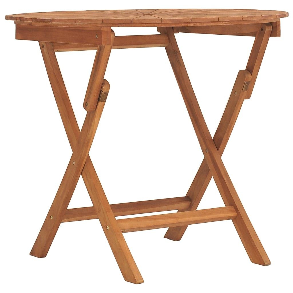 vidaXL Teakhouten Tuintafel Inklapbaar Ø85cm - 35% Korting!
