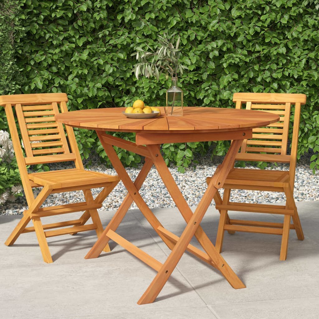 vidaXL Teakhouten Tuintafel Inklapbaar Ø85cm - 35% Korting!