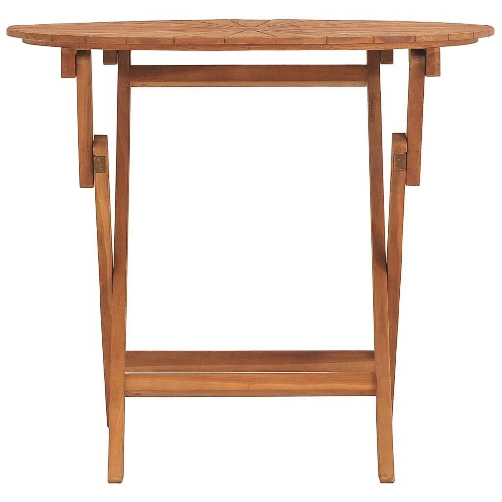 vidaXL Teakhouten Tuintafel Inklapbaar Ø85cm - 35% Korting!