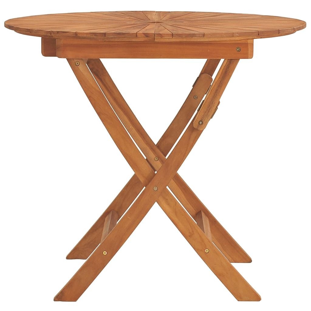 vidaXL Teakhouten Tuintafel Inklapbaar Ø85cm - 35% Korting!