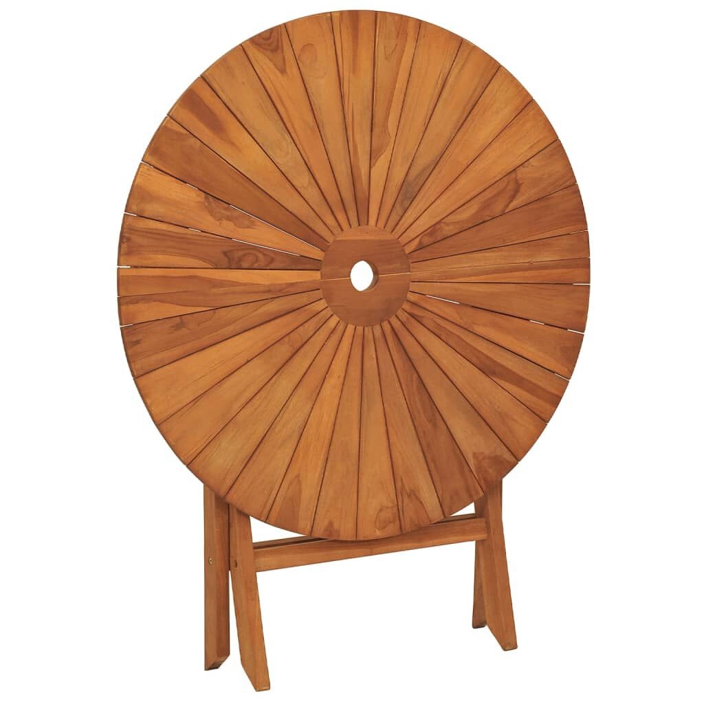 vidaXL Teakhouten Tuintafel Inklapbaar Ø85cm - 35% Korting!