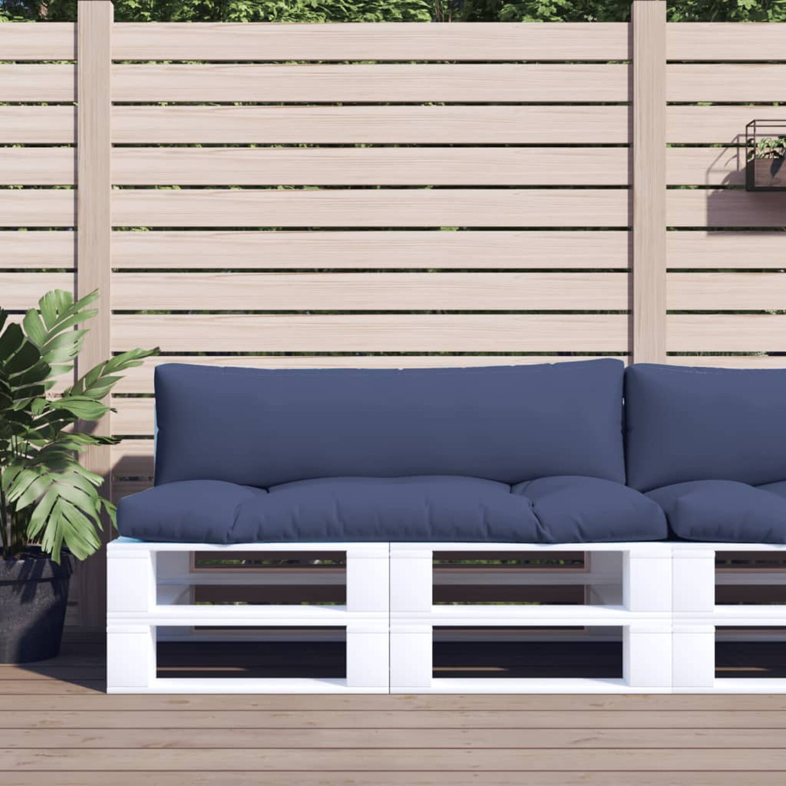 VidaXL Palletkussens Marineblauw - 2 stuks - 35% Korting!