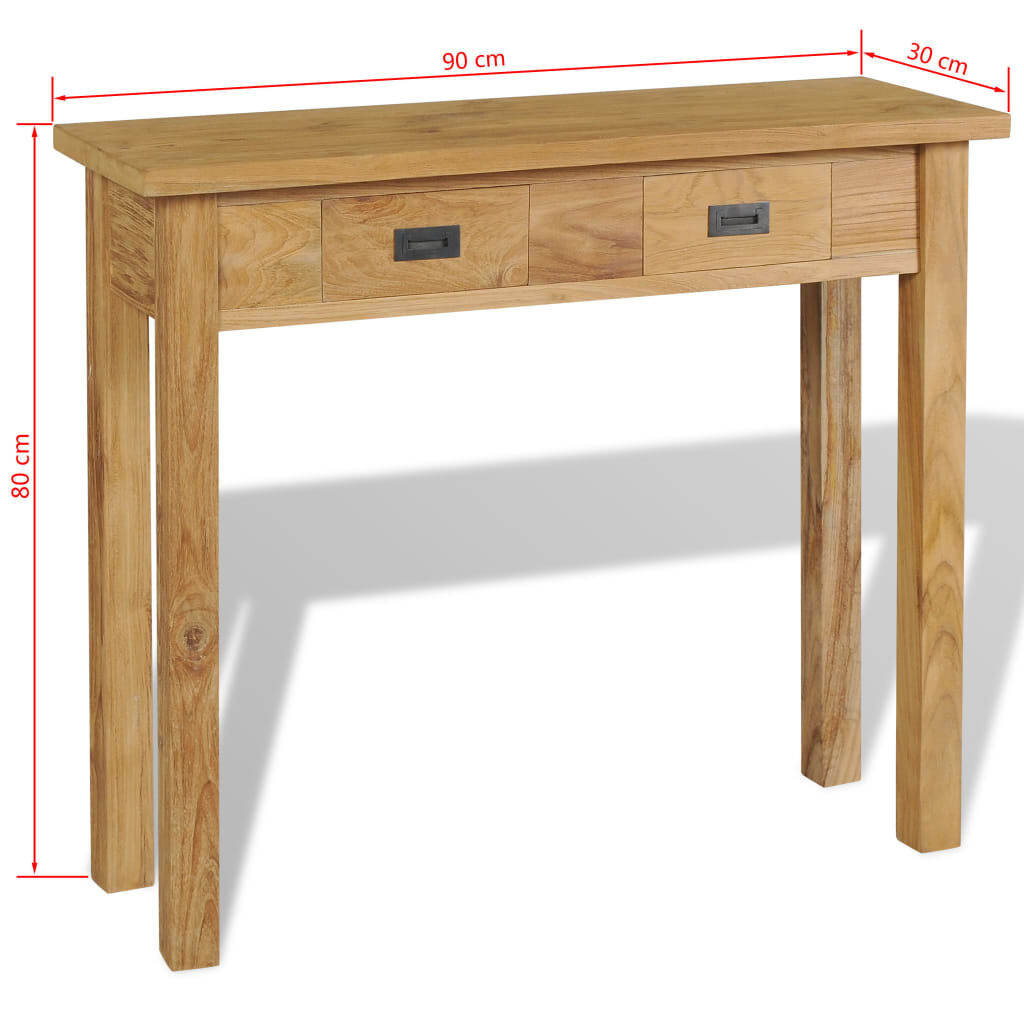VidaXL Wandtafel Teakhout 90cm - 35% Korting!