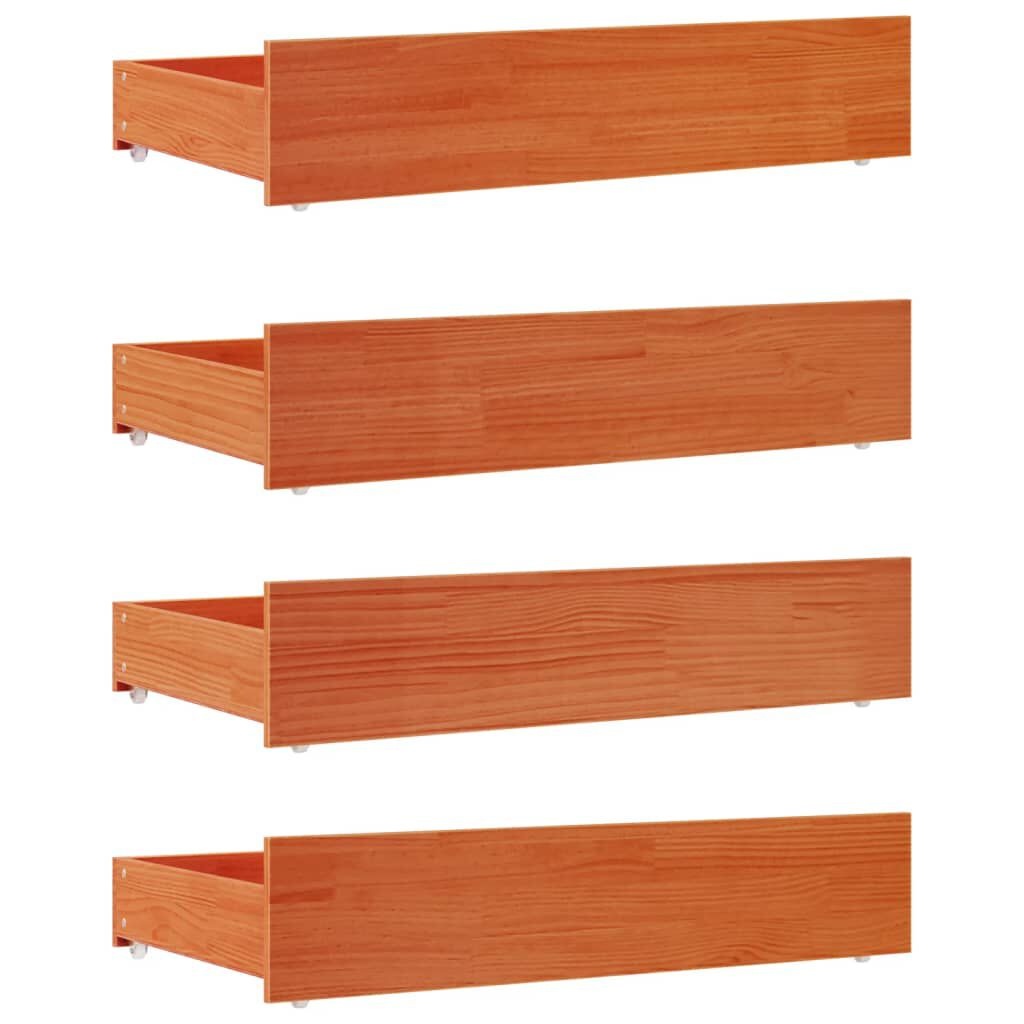 VidaXL Bedlades Grenenhout Wasbruin - 4 Stuks - 47% Korting!