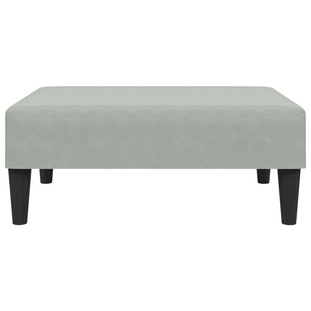 Lichtgrijze Voetenbank Fluweel 77x55cm - 62% Korting!