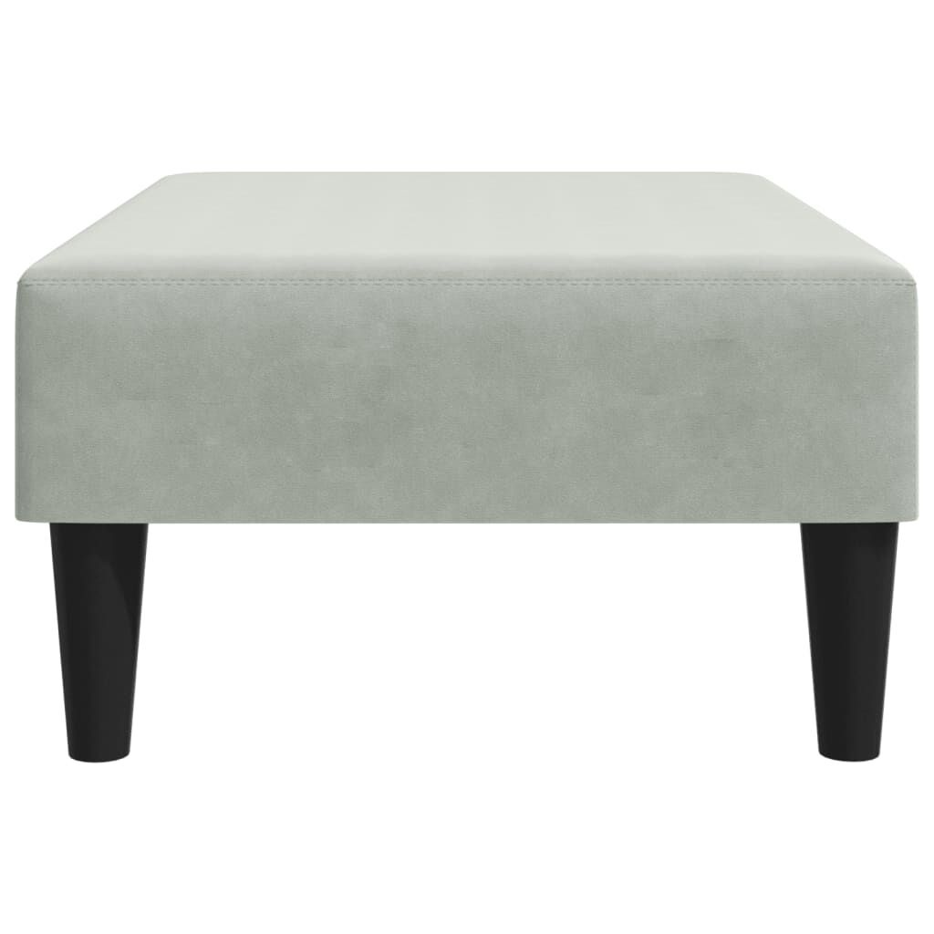 Lichtgrijze Voetenbank Fluweel 77x55cm - 62% Korting!