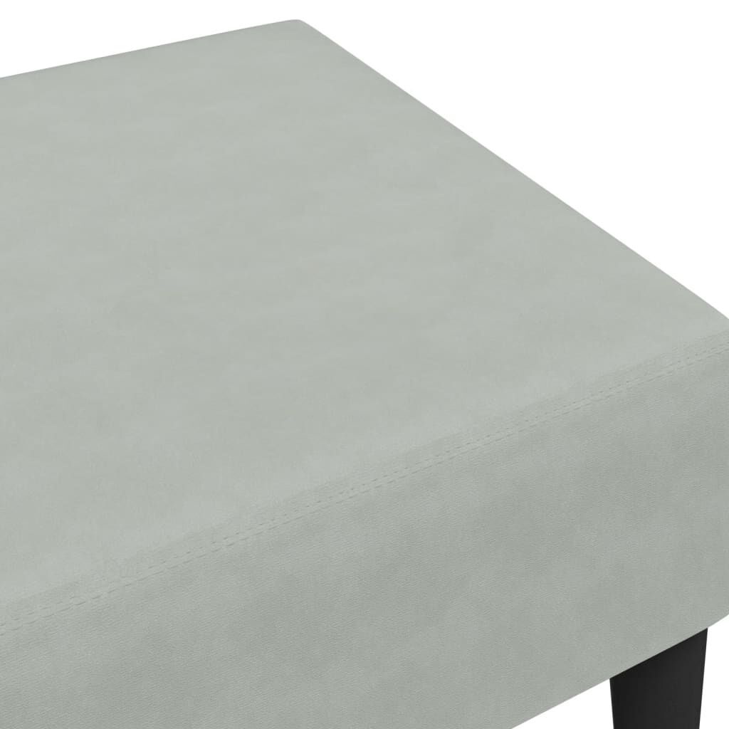 Lichtgrijze Voetenbank Fluweel 77x55cm - 62% Korting!