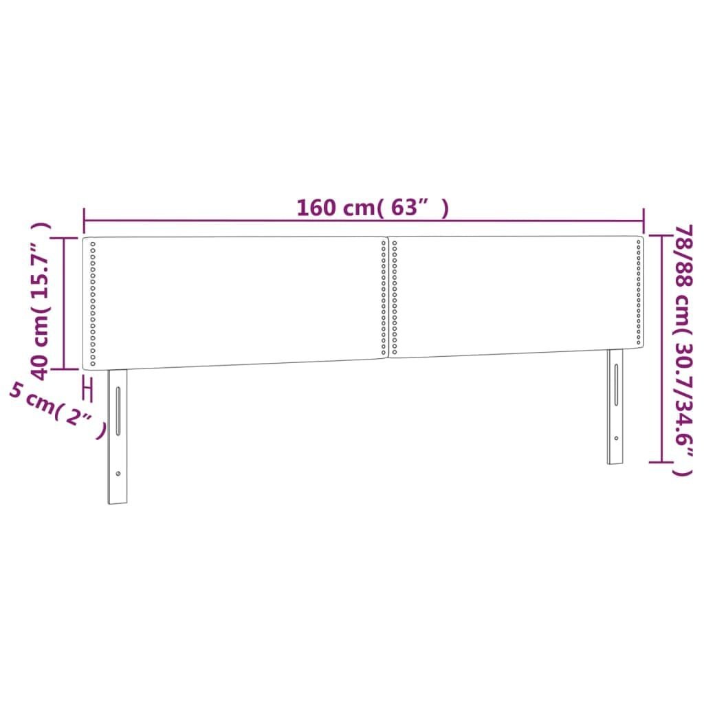 vidaXL Hoofdborden 2x 80cm Wit Kunstleer - 47% Korting!