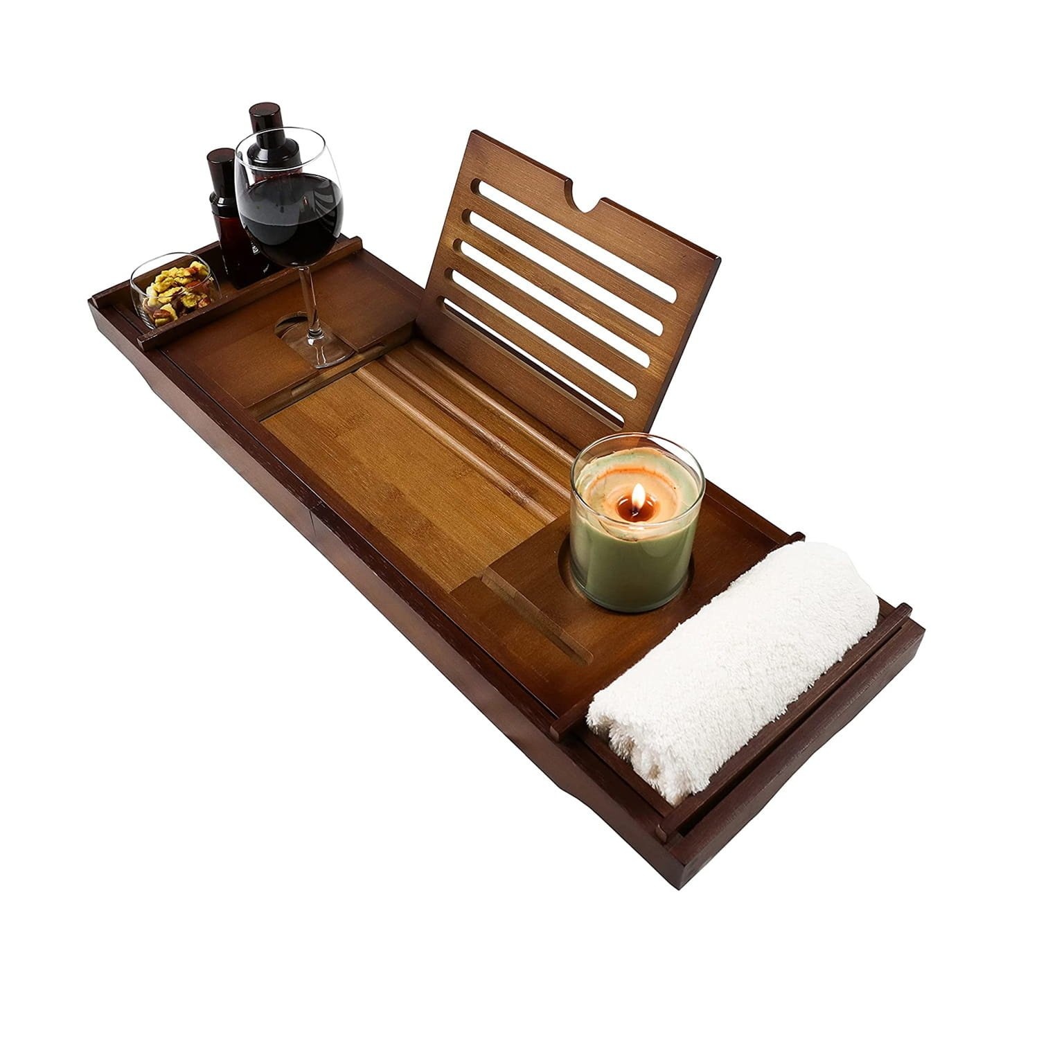 Bamboe Badplank met Vakken - 50% Korting! (Deukje)