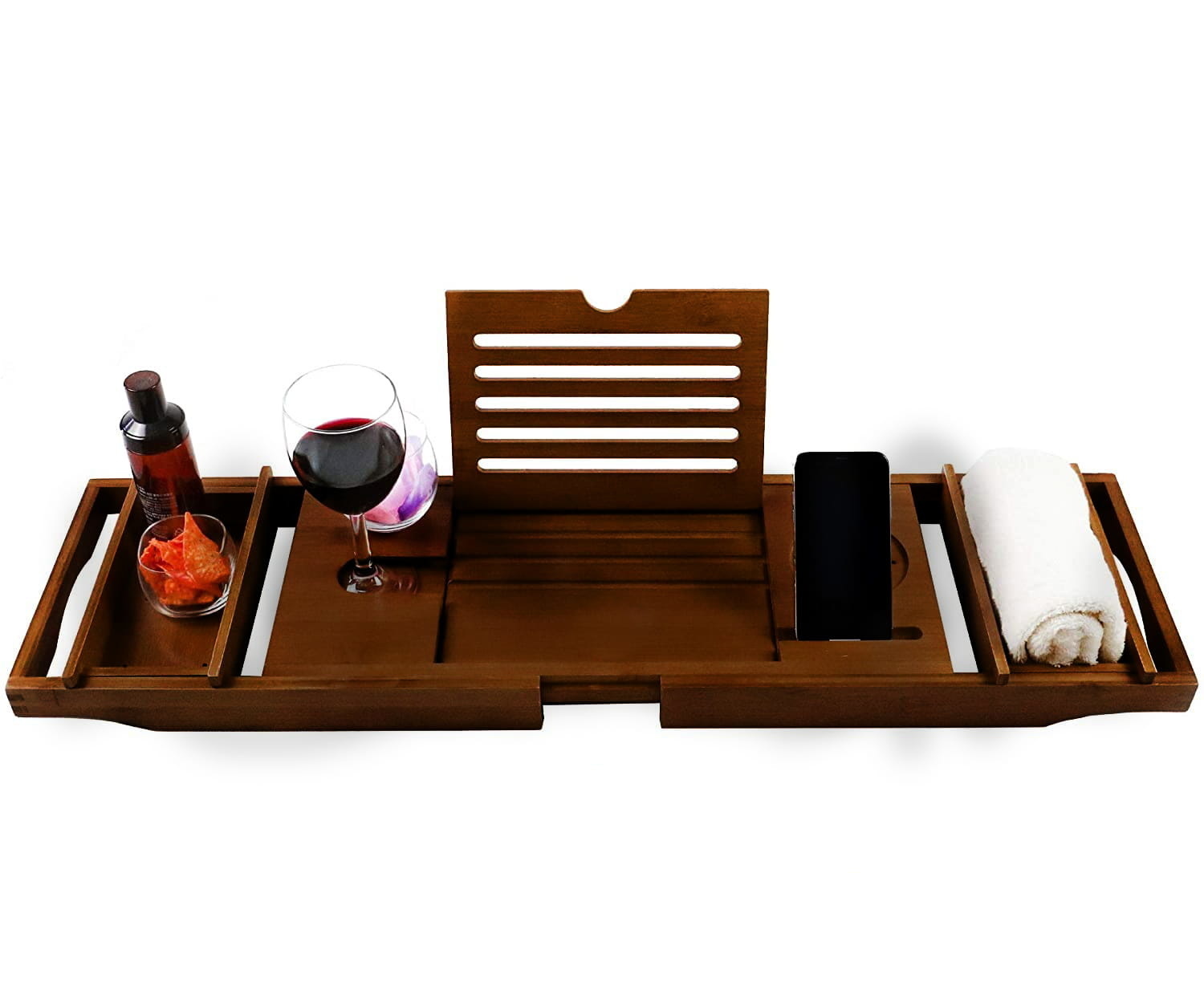 Bamboe Badplank met Vakken - 50% Korting! (Deukje)