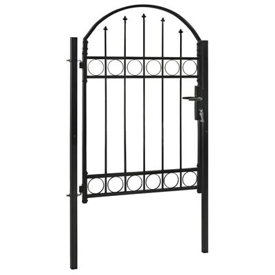 vidaXL Tuinpoort 100x125cm Zwart Staal - 35% Korting!