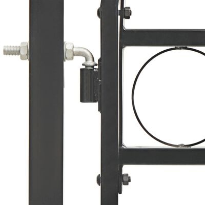 vidaXL Tuinpoort 100x125cm Zwart Staal - 35% Korting!