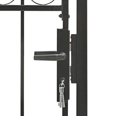 vidaXL Tuinpoort 100x125cm Zwart Staal - 35% Korting!