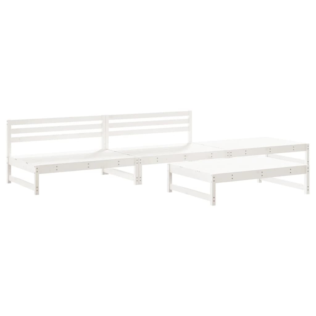 VidaXL Loungeset Grenenhout Wit 4-delig -45%!
