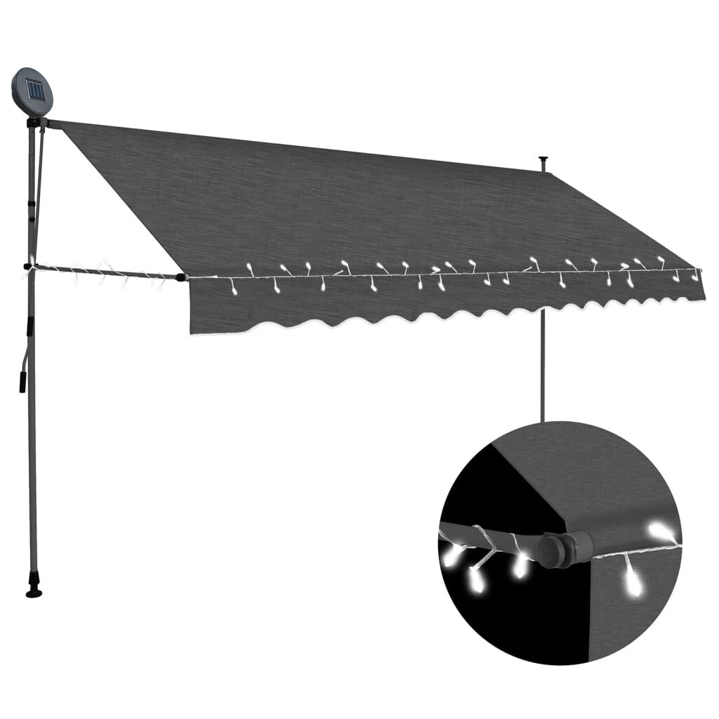 Luifel 350cm Antraciet met LED - 50% Korting!