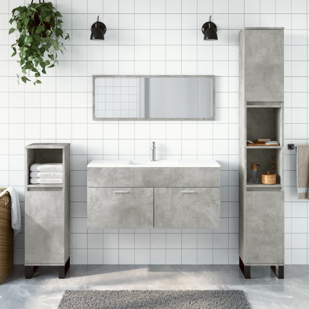 vidaXL Badkamerkast met Spiegel Betongrijs - 55% Korting!