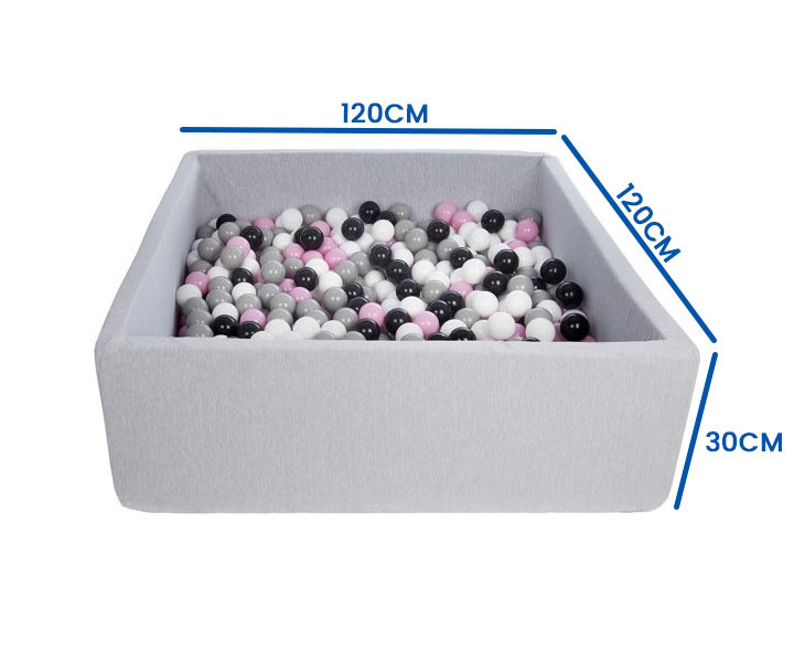 Ballenbak 120x120 + 600 ballen! Vuil/Mist Ballen -60%