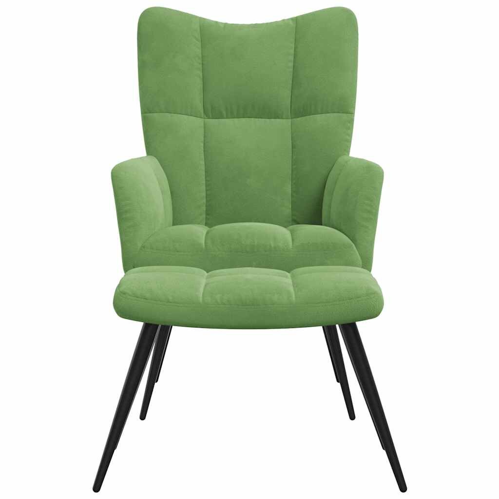 vidaXL Relaxstoel Lichtgroen + Voetenbank -45%! (Outlet)