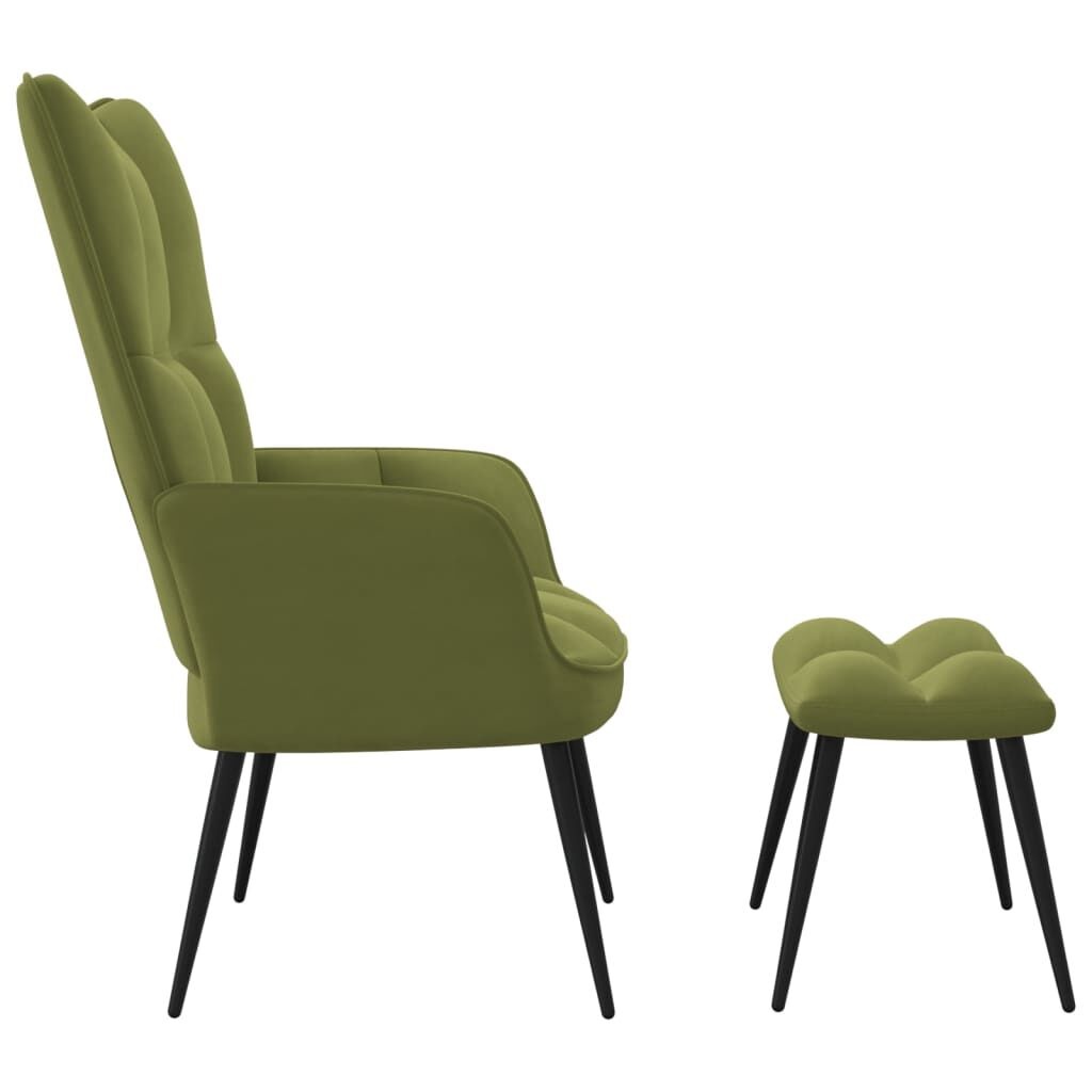 vidaXL Relaxstoel Lichtgroen + Voetenbank -45%! (Outlet)