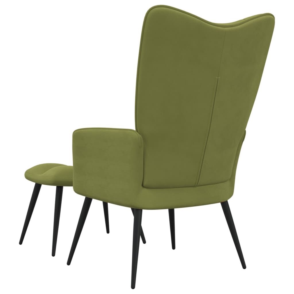 vidaXL Relaxstoel Lichtgroen + Voetenbank -45%! (Outlet)