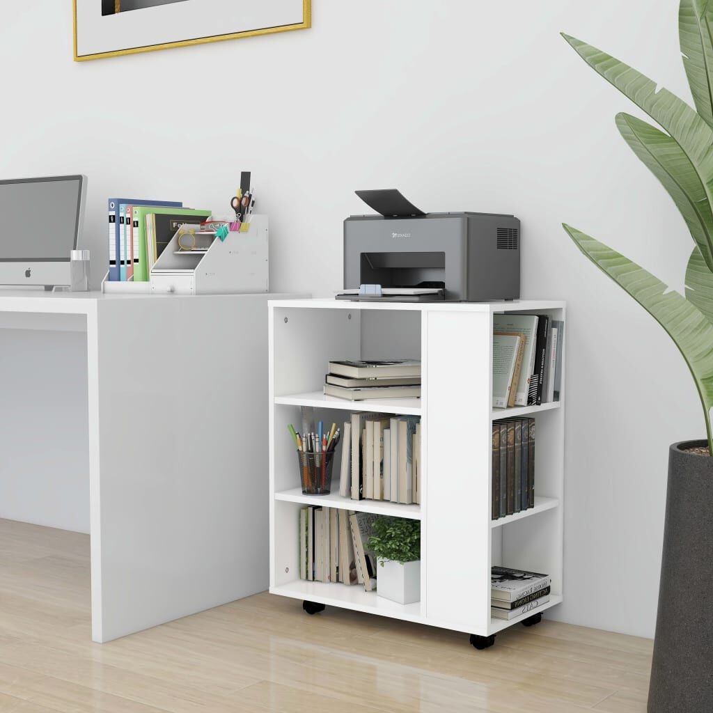vidaXL Rolkast Wit 60x35x75cm - 35% Korting! Gebruikssporen