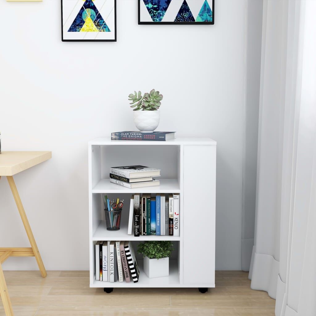 vidaXL Rolkast Wit 60x35x75cm - 35% Korting! Gebruikssporen