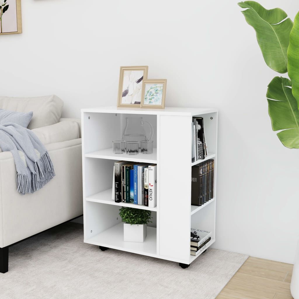 vidaXL Rolkast Wit 60x35x75cm - 35% Korting! Gebruikssporen