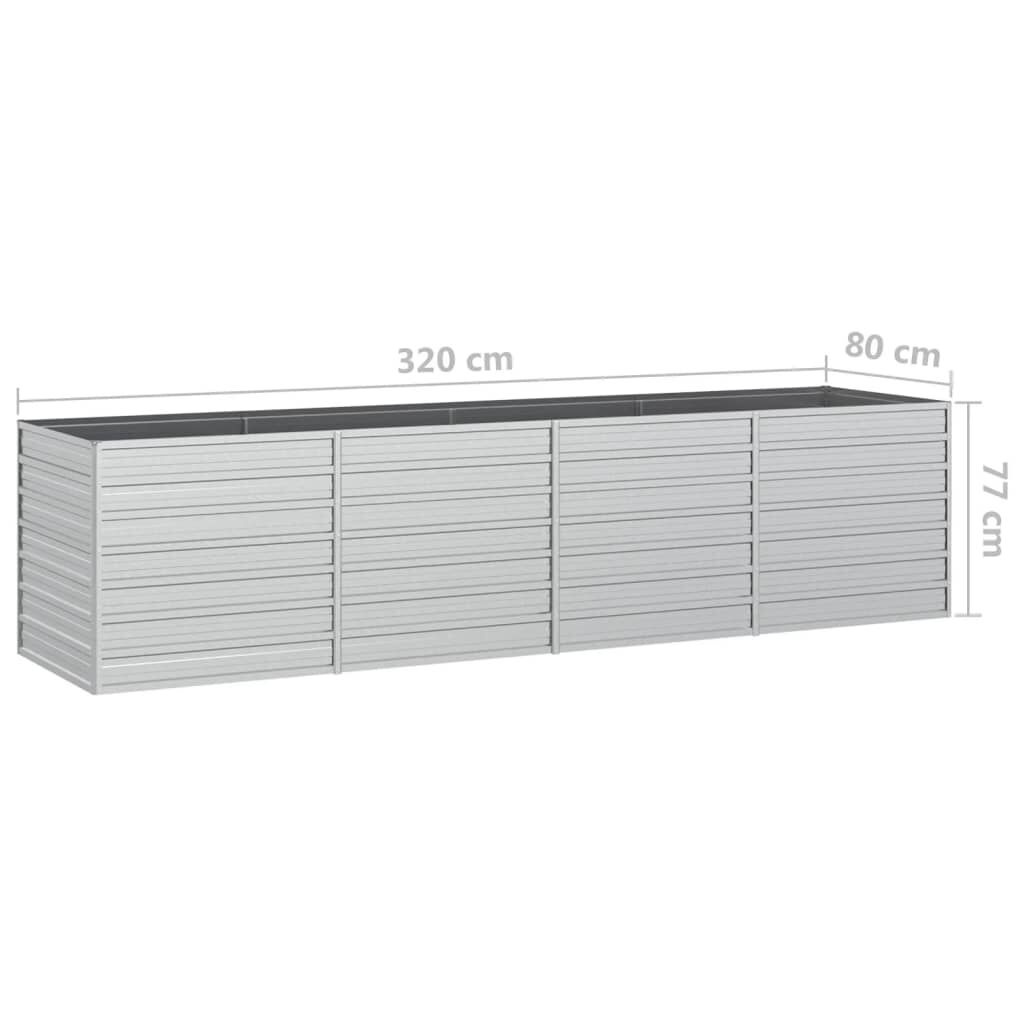 VidaXL Verhoogde Plantenbak 320cm - Gegalvaniseerd Staal - 35% Korting!