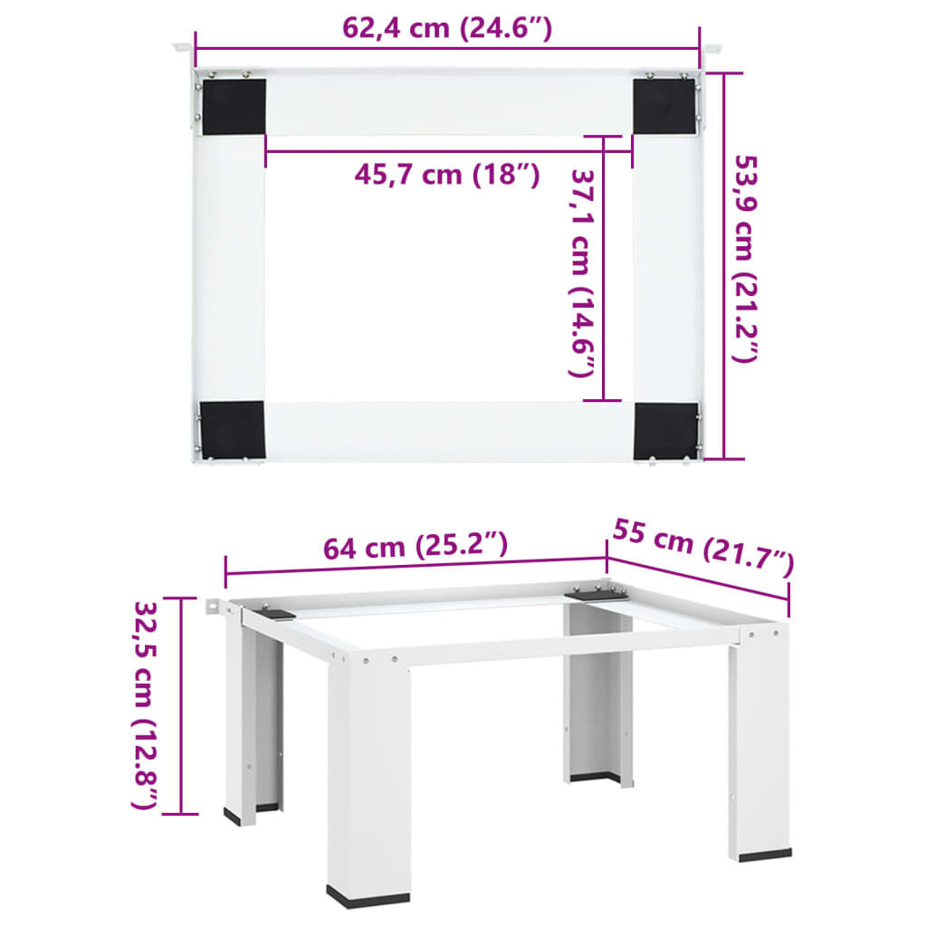 Wasmachine Sokkel Dubbel Wit m/ Planken -45%