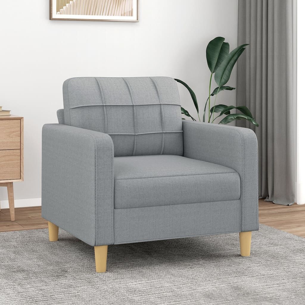vidaXL Fauteuil Lichtgrijs -50% Korting! Zo Goed Als Nieuw!