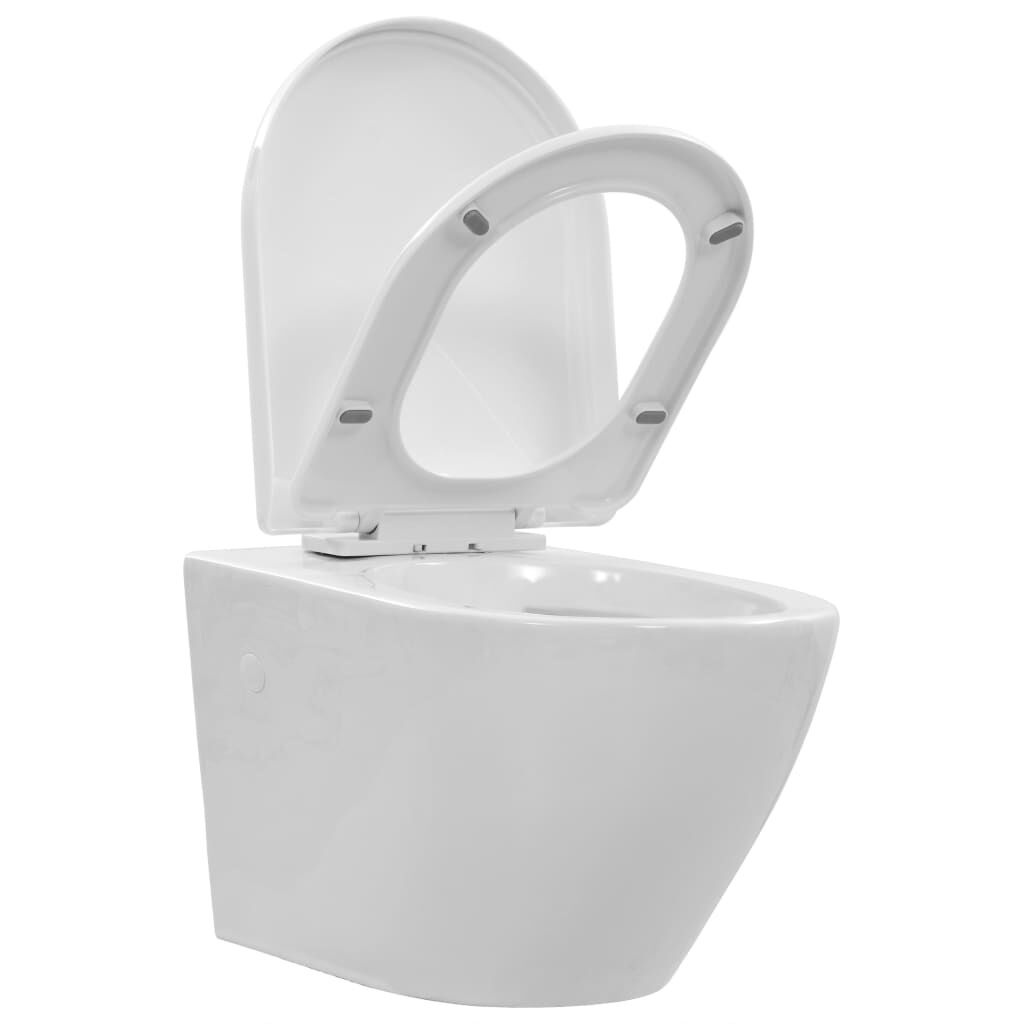 Hangend Toilet Randloos Wit - vidaXL - 35% Korting!