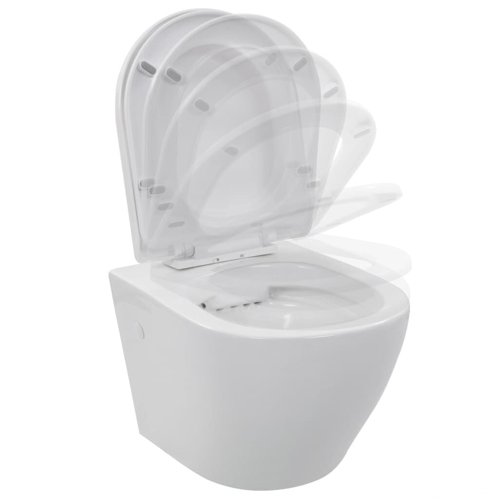 Hangend Toilet Randloos Wit - vidaXL - 35% Korting!