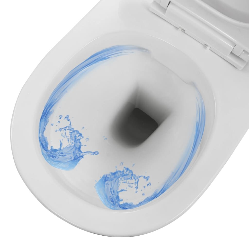 Hangend Toilet Randloos Wit - vidaXL - 35% Korting!