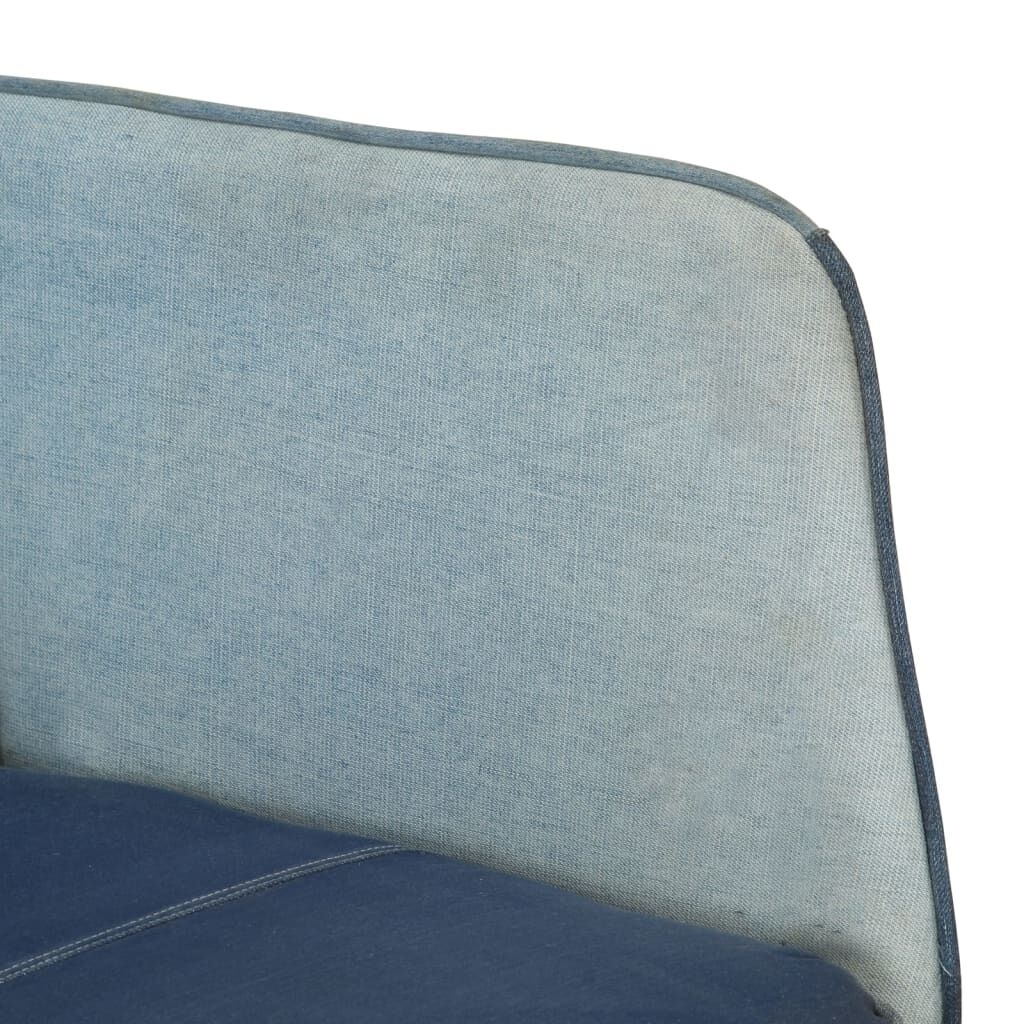 Schommelstoel + Voetenbank Patchwork Blauw - 35% Korting!