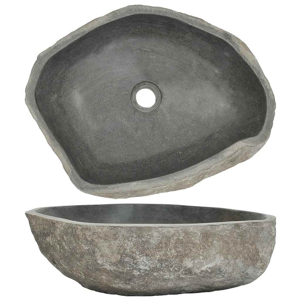 vidaXL Riviersteen Wastafel Ovaal 45-53cm -35% Korting!