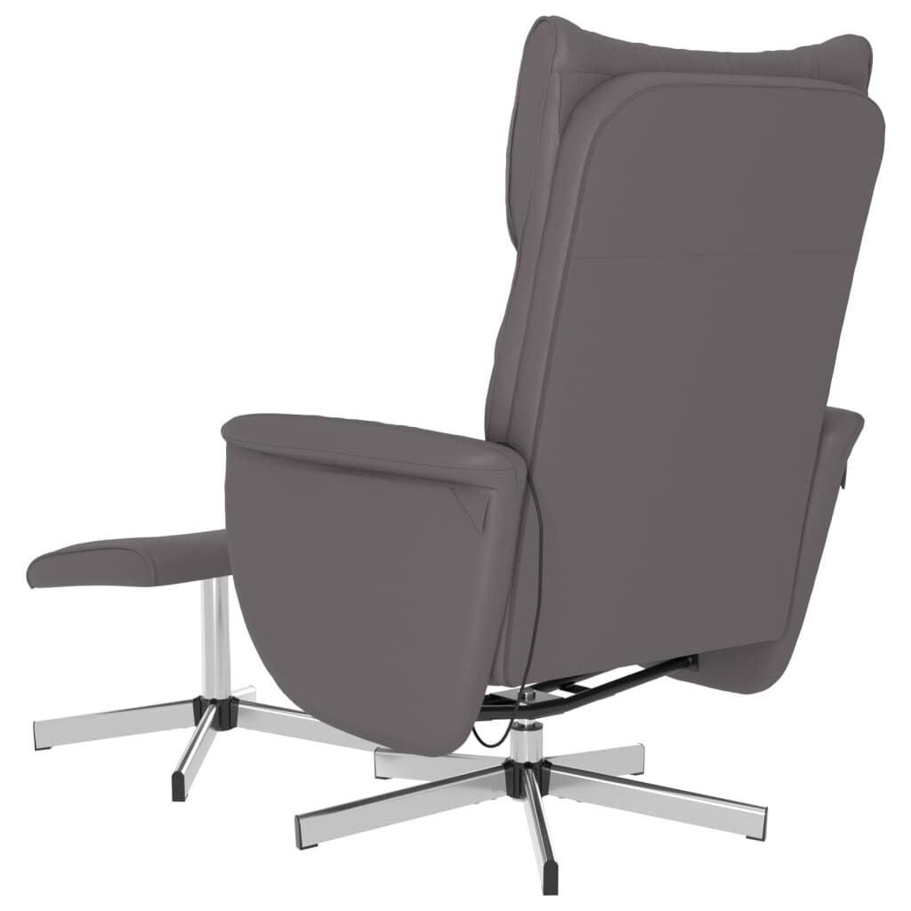 Massagestoel met Voetenbank Grijs - 55% Korting! (Krassen)