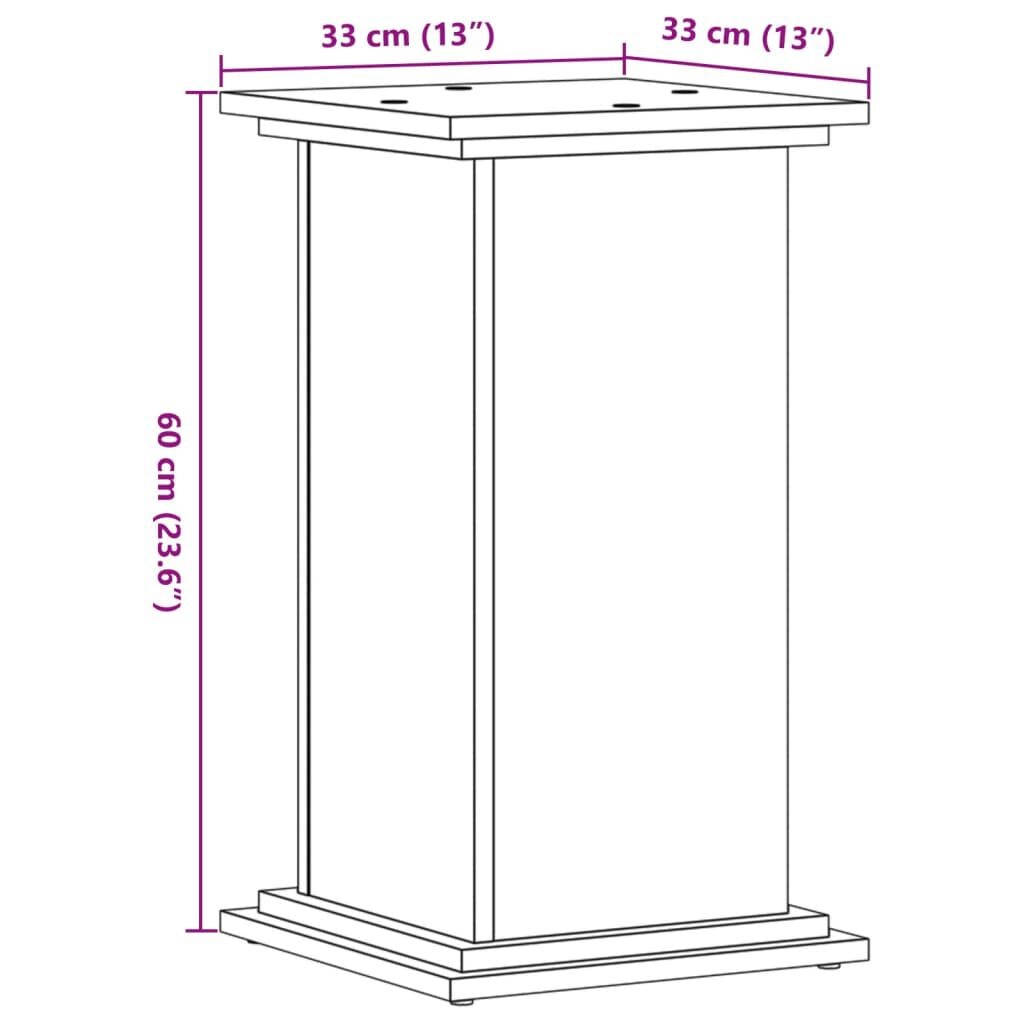 vidaXL Plantenstandaard Wit 33x33x60cm - 35% Korting!